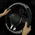 Diamond Car Steering Wheel Cover, Bling Crystal Rhinestone Car Steering Wheel Cover Universal, 15 Inch Anti-Slip Wheel Protector for Women or Men,...