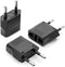 Bates- European Plug Adapter, 3 pcs, Black, Travel Adapter, US to Europe Plug Adapter, EU Adapter, Electrical Adapters, Converter Plug, European O...