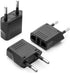 Bates- European Plug Adapter, 3 pcs, Black, Travel Adapter, US to Europe Plug Adapter, EU Adapter, Electrical Adapters, Converter Plug, European O...