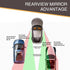 2 PCS Car Rearview Mirror, Waterproof HD Glass Adjustable Vehicle Reversing Auxiliary Mirror with Curved Mount, Universal Rectangular Blind Spot M...