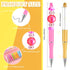 Crtiin 50 Pieces Plastic Beadable Pen Bulk Bead Ballpoint Pen Shaft Black Ink Beaded Pens with 50 Refills for DIY Making Gift Kids Students Office...