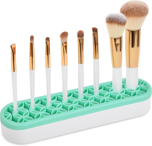 Silicone Makeup Brush Holder, Desktop Cosmetic Storage Box Organizer for Brush, Eyeliners, Cosmetic Tools, Pen, Pencil, Art Supplies, Painting Bru...