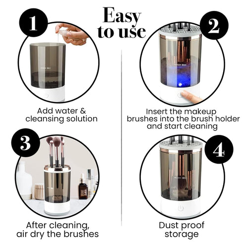 2024, Electric Makeup Brush Cleaner, Make Up Brush Cleaner, Electric Brush Cleaner, Automatic Makeup Brush Cleaner, Makeup Brushes Cleaner, Brushl...