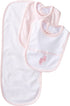 Little Me Baby Girls' 3 Piece Bib and Burp Set, Ballerina, Pink/Multi, One Size...