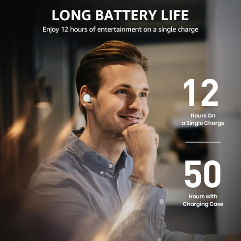 TOZO T6 (Ergonomic Edition) Wireless Earbuds Bluetooth 5.3 Headphones, Ergonomic Design in-Ear Headset, 50Hrs Playtime with Wireless Charging Case...