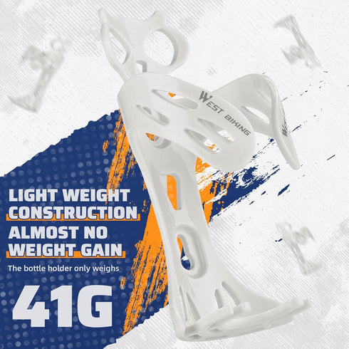 WEST BIKING Bike Water Bottle Cage, Plastic Bike Bottle Cage with Screws, Ultralight 16.9-20.3 Oz Mountain Bike Water Bottle Holder for MTB/Road B...