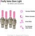 AlveyTech Pink LED Firefly Valve Stem Light Set - for Kids Mini Dirt Bikes and Scooters, ATV, 4-Wheel Quad, Mod E-Bike Lights, Car, Gas/Electric S...
