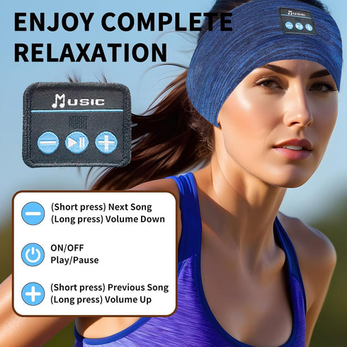 Bluetooth Headphones, Sleep Headphones Headband Wireless for Sleeping Side Sleepers - adjustable sleep headphone, and Bluetooth Headbands for Wome...