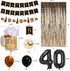 40th Birthday Decorations for Men - Aged to Perfection Whiskey Themed Party Supplies with Foil Balloons and Banner...