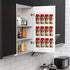 Plastic Kitchen Spice Rack Organizer 20 Spice Gripper Clip Strips Cabinet Door for Spice Containers - 4 Strips, Holds 20 Jars...