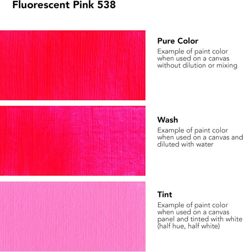 Daler Rowney System3 Fluorescent Pink 150ml Acrylic Paint Tube - Acrylic Painting Supplies for Artists and Students - Artist Paint for Murals Canv...