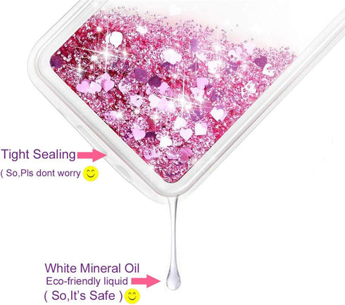 Compatible with iPhone 12 Case and iPhone 12 Pro Case,Bling Flowing Liquid Floating Sparkle Colorful Glitter Waterfall TPU Protective Phone Case 6...