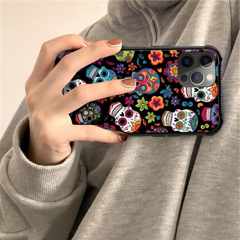 TnXee Case Compatible with iPhone 12/12 Pro Case?Sugar Skull Pattern Design Casae for iPhone 12/12 Pro Cases for Men Women, Shockproof Anti-Scratc...