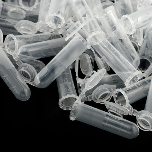 100PCS 2ml Centrifuge Tubes with Round Bottom Graduated Pointed Bottom and Screw Cap for Sample Storage, Leak-Proof Laboratory Equipment...