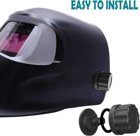 Black Welding Hood Pipeliner Helmet Fasteners - 1Pair Aluminum Helmet Pipeliner Headgear Replacement Parts Accessories Screws Flip Hood, Anti-rust...