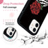 FANXI Gothic Rose Phone Case Compatible with iPhone 12/12 Pro 6.1 Inch - Shockproof Protective TPU Aluminum Cute Cool Red Rose Phone Case Designed...