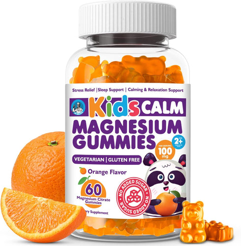 DR. MORITZ Sugar-Free Calm Magnesium Gummies for Kids and Adults - Kids Magnesium Gummies - Magnesium Citrate Gummies (60 Count, Orange)...