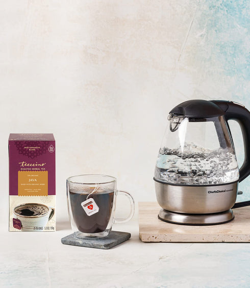 Teeccino Java Herbal Tea - Rich & Roasted Herbal Tea That’s Caffeine Free & Prebiotic for Natural Energy, 25 Tea Bags...