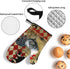 Rooster Print Oven Mitts and Pot Holders Sets with Apron 5Pcs Heat Resistant Rooster Kitchen Mitten Gloves and Non-Slip Potholders Apron Sets Oven...