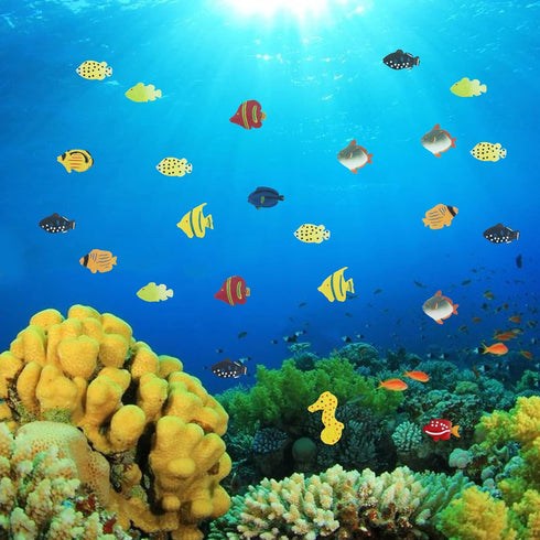 ONEST 72 Pieces Ocean Fish Figurines Playset Mini Sea Fish Toys Realistic Detailed Plastic Ocean Sea Fish Figures for Kids and Toddlers...