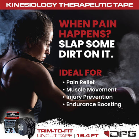 Athletic Kinesiology Tape - Muscle Pain Relief & Joint Support - Premium Elastic Cotton - Latex-Free - Water Resistant - Gym, Indoor & Outdoor Spo...