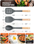 Pack of 3 Silicone Spatula, Non Stick Cooking Utensil Set, Wooden Handle Kitchen Turner for Baking Mixing Grilling Serving Food Heat Resistant, Gr...