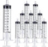 10ml/cc Plastic Syringe - Individually Sealed Measuring Syringe - Ideal for Scientific Labs & Pet Feeding - Luer Slip Tip for Refilling & Measurin...