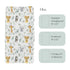 African Safari Jungle Animals Eucalyptus Leaf Changing Pad Cover Baby Girls Boys, Giraffe Elephant Lion Zebra Diaper Change Table Sheet, Stretchy ...