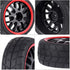 HobbyPark 12mm Hex PreGlued 1/10 RC Touring Car Wheels and Tires 1.02" 26mm Wide, 2.55" Tall Soft Rubber for Tamiya HPI Traxxas Redcat Kyosho Brus...