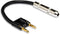 Hosa BNP-116 Black 1/4" TS to Dual Banana Speaker Adaptor, 6 Inch...