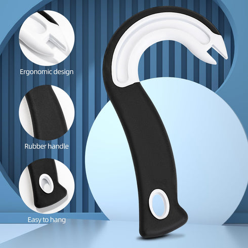 2PCS Easy Open Ring Pull Can Opener,Ergonomic Pop Top Can Opener Tool,Hook Can Opener for Pop Top Can,Manual Bottle Opener for Seniors,Children an...