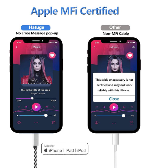 iPhone to 3.5mm Car Stereo AUX Cable, Apple MFi Certified Lightning Audio Cord for iPhone 13 Mini Pro Max 12 11 Pro Max X XR 8 7 6 5 SE iPad iPod ...
