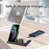 Portable Fast Wireless Charger, 4 in 1 Qi Fast Wireless Charging Station, Detachable Wireless Charger Station for iPhone 13/12/12 Pro/11/11 Pro/XR...