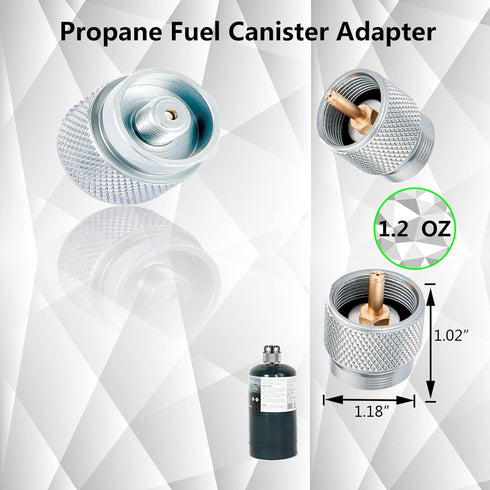 Butane Refill Adapter Isobutane Fuel Canister Isobutane Canister Butane Propane adapter with Exhaust Air Pressure Button/Great for jetboil fuel Ca...