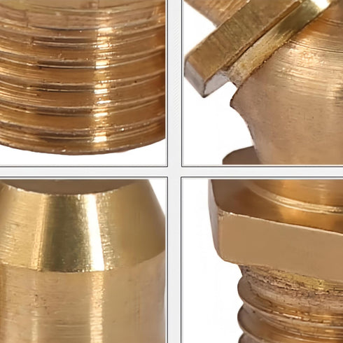 M8 x 1mm Brass Hydraulic Straight Grease Fitting Replacdement, 25Pcs...
