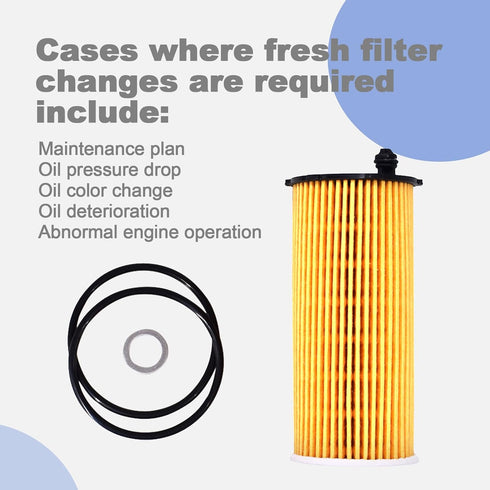 26320-3N000 4pcs Engine Oil Filter with O-rings and Drain Plug Gaskets Fits for 2021-2024 Kia Carnival 3.5L...