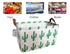 Square Canvas Toy Storage Bins Basket with Handle Collapsible Toy Organizer for Nursery Storage, Kid's Toy & Laundry, Gift Baskets(Green Cactus)...