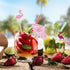 Minisland Pink Red Flamingo Cocktail Picks, 5 Inch Long Bamboo Fancy Toothpicks for Appetizers, Decorative Summer Tropical Hawaiian Party Food Dri...