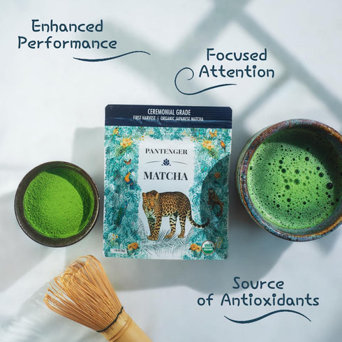 Organic Ceremonial Grade Matcha | Emerald Green, Creamy & Sweet (for a matcha) | Japanese - First Harvest - Hand Picked - Stone Milled | By Panten...