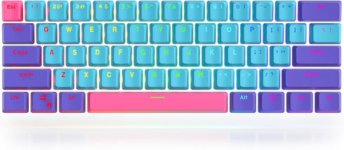 Owpkeenthy WHYSP PBT Keycaps 60% for 60 Percent Keyboard OEM Profile Backlit Key Cap Replacement 6.25U Space Bar...