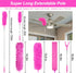 15PCS Microfiber Feather Duster Set Bendable & Washable with 100-inch Extension Pole Dusters for Cleaning High Ceiling Fan, Blinds, Cars, Furnitur...