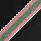 2-yards 1-1/2" Elastic Stretch Ribbon Trim, Stretch Elastic Band, headband, hand band and waist belt, TR-11199 (Pink/Green)...