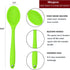 2 Pcs Silicone Spoons for Cooking Heat Resistant, Hygienic Design Cooking Utensi Mixing Spoons for Kitchen Cooking Baking Stirring Mixing Tools (G...