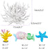 Aquarium Fish Tank Decorations Kit, Artificial Coral+Starfish+Mermaid+Plastic Coral, Betta Fish Tank Decor Ornament Landscape for Fresh...