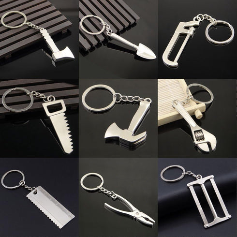 16-Piece Pretend Play Set Mini Construction Tools Keychains, Assorted Designs for Creative Play & Gifting - DIY Toy Car Keyrings...
