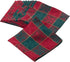 Red & Green Christmas Holiday Plaid Designed Printed Holly Cloth Napkins (Set of 4), 20" Square...