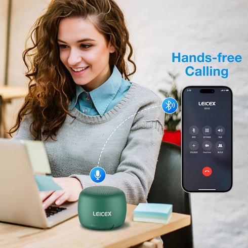 Small Bluetooth Speaker Portable Speakers-Mini Wireless Speaker with Hifi Stereo Sound?Big Rechargeable Battery,Waterproof Travel Speaker with Han...