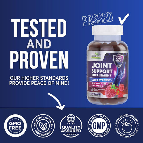 Joint Support Supplement - Extra Strength Glucosamine Joint Support Gummy - Joint Health Support & Flexibility for Back, Knees, & Hands - Vitamin ...