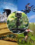 Handlebar Bike Motorcycle Pole Mount Clamp Mount, 360°Rotation Ski Pole Tube Bar Mount Compatible with DJI Osmo Action Insta360 and Other Action C...