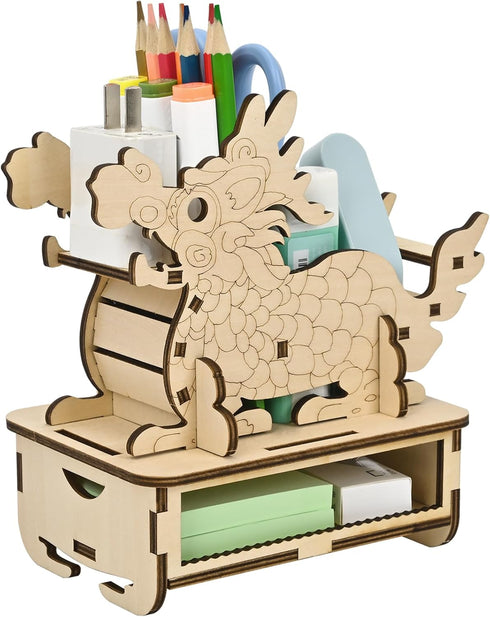Pencil Pen Holder for Desk,Desk Accessories Holder,Desktop Stationery Organizer for Office School Home Supplies.(Dragon)...